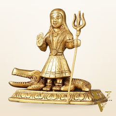 Pure Brass Khodiyar Mata Idol - 6.5 "