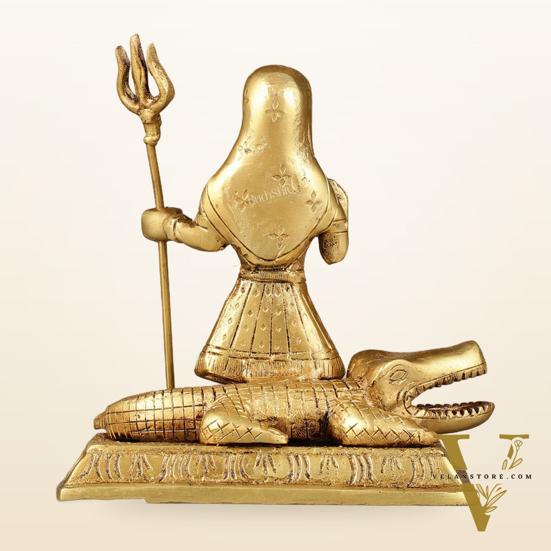 Pure Brass Khodiyar Mata Idol - 6.5 "