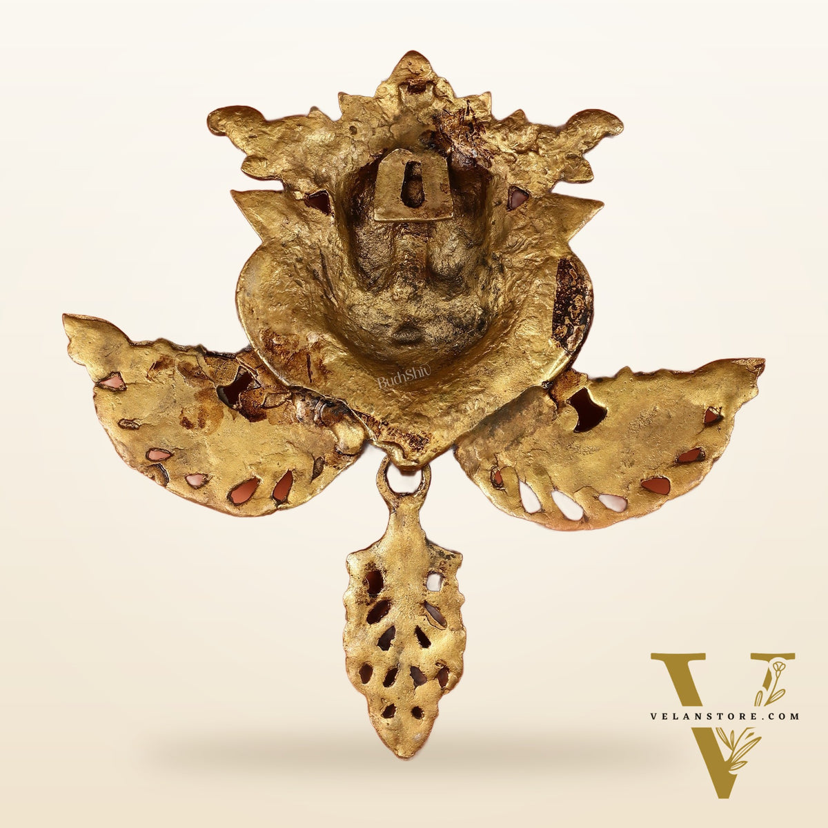 Pure Brass Kirtimukha Yali Wall Hanging - 11" Height