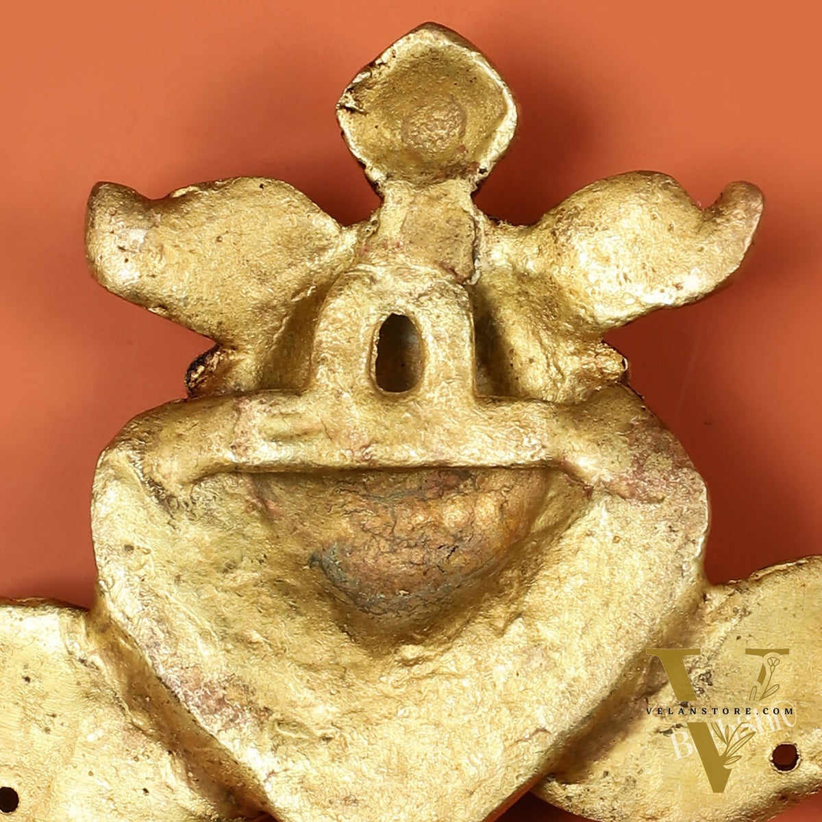 Pure Brass Kirtimukha Yali Wall Hanging - 6" Height, 8" Width