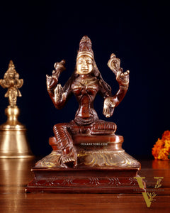 Pure Brass Lakshmi Idol 4.5" dual tone