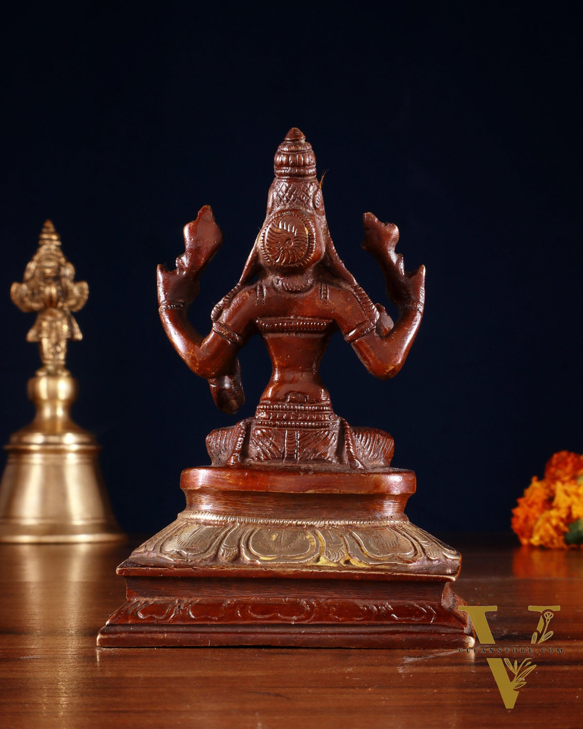 Pure Brass Lakshmi Idol 4.5" dual tone