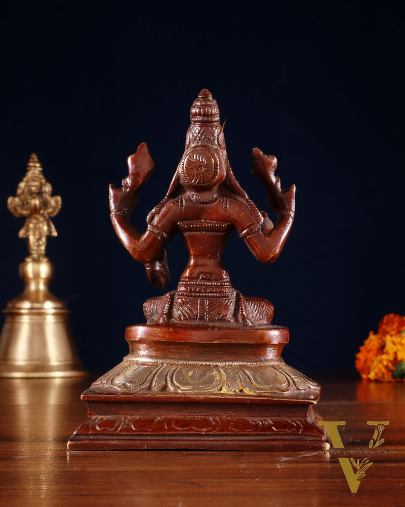 Pure Brass Lakshmi Idol 4.5" dual tone