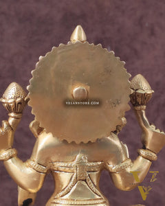 Pure Brass Lakshmi Idol - 7.5" Height