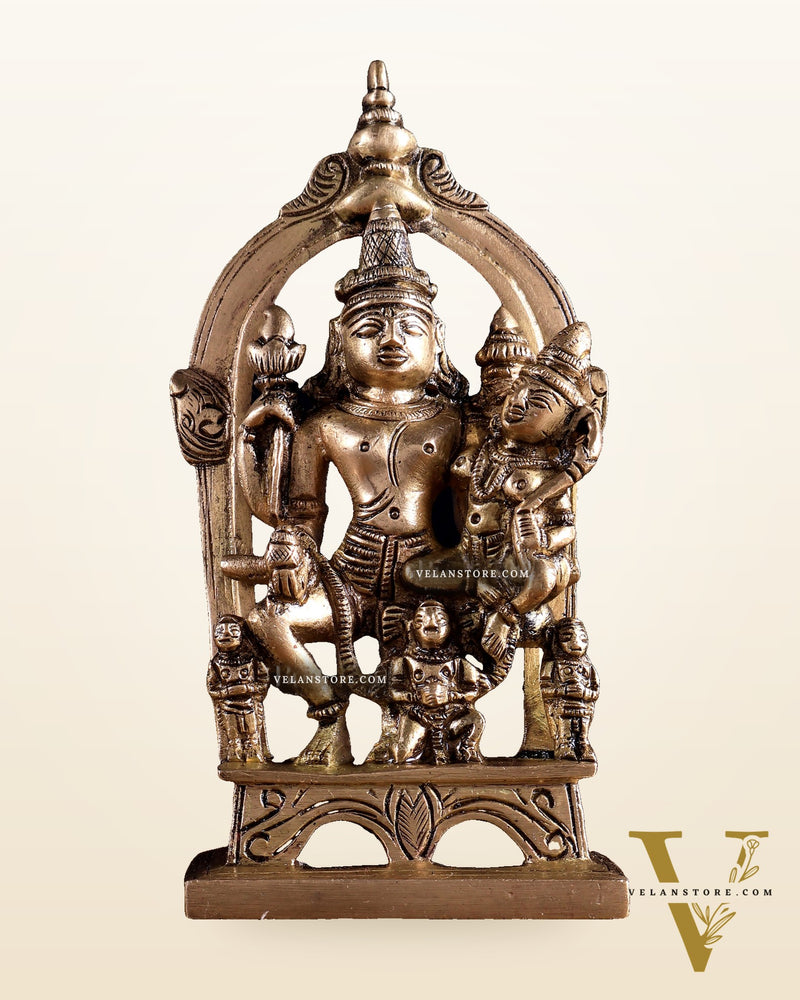 Pure Brass Lakshmi Narayan with Garuda | Small Rare Collectible