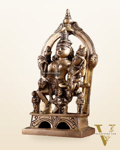 Pure Brass Lakshmi Narayan with Garuda | Small Rare Collectible