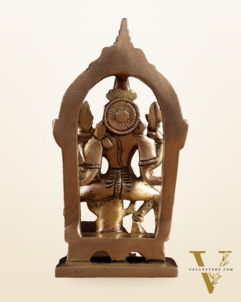 Pure Brass Lakshmi Narayan with Garuda | Small Rare Collectible