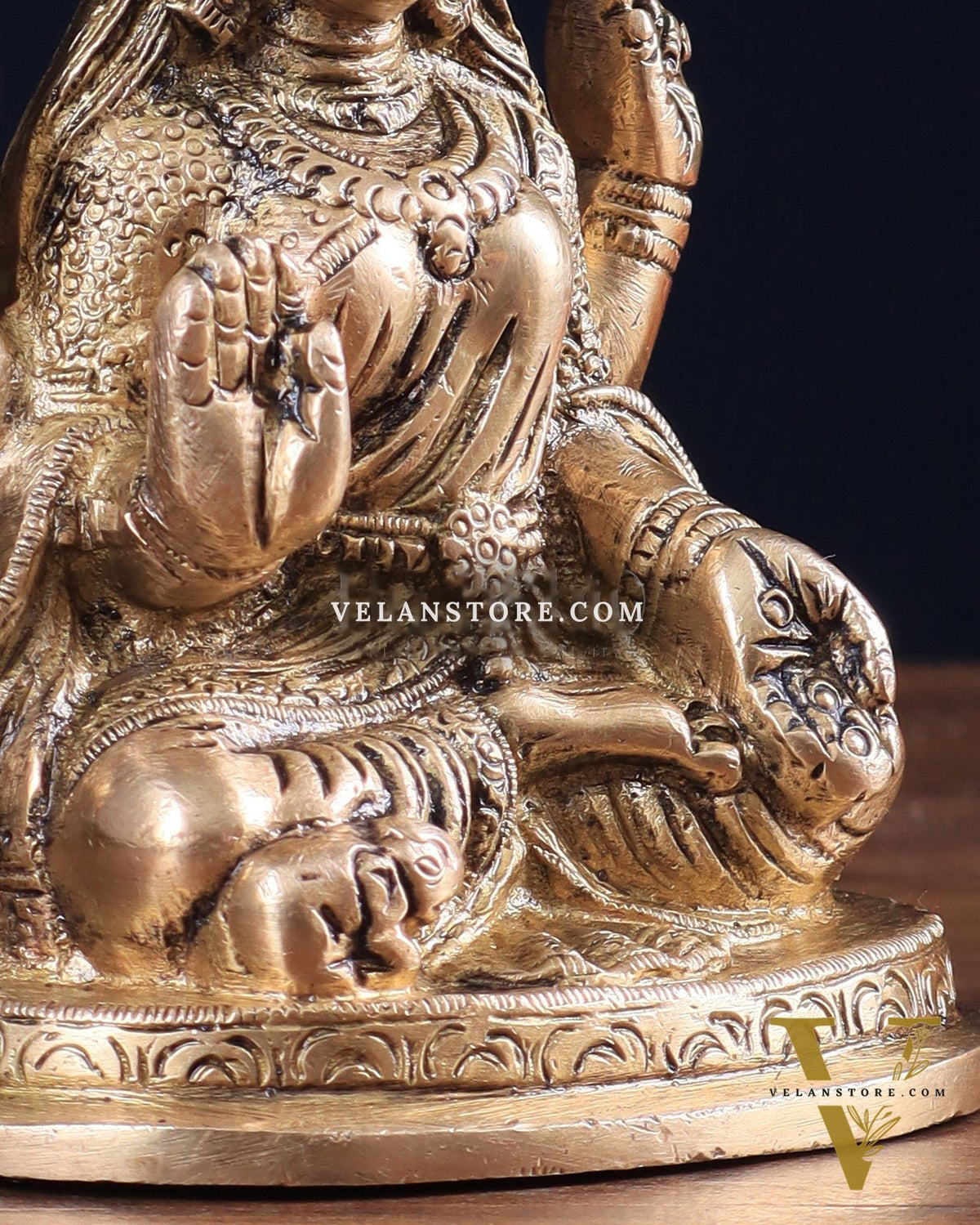 Pure Brass Lakshmi statue 6"