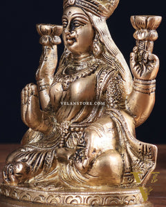 Pure Brass Lakshmi statue 6"