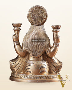 Pure Brass Lakshmi statue 6"