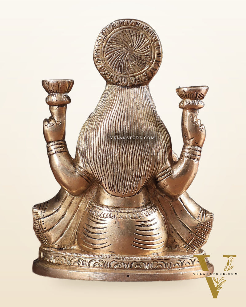 Pure Brass Lakshmi statue 6"
