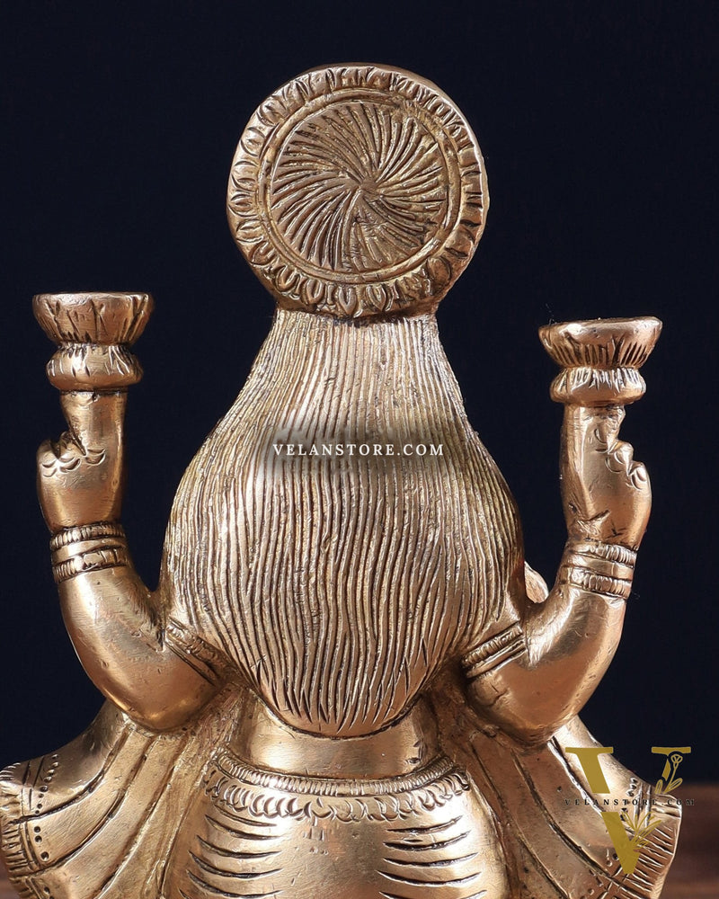 Pure Brass Lakshmi statue 6"