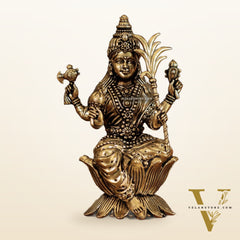 Pure Brass Lalita Devi Rajarajeshwari Idol - 4 Inch Intricate
