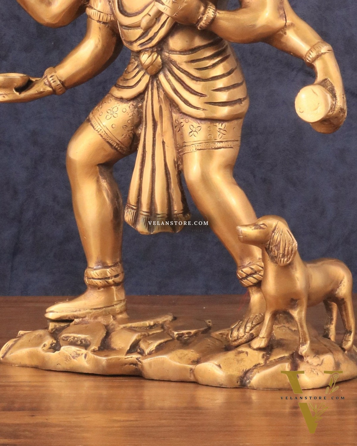 Pure Brass Large Batuk Bhairava Statue - 15"
