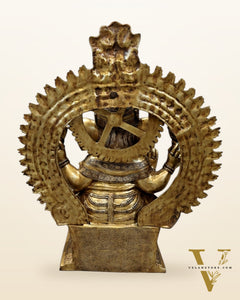 Pure Brass Large Ganesha Majestic Sculpture 50"