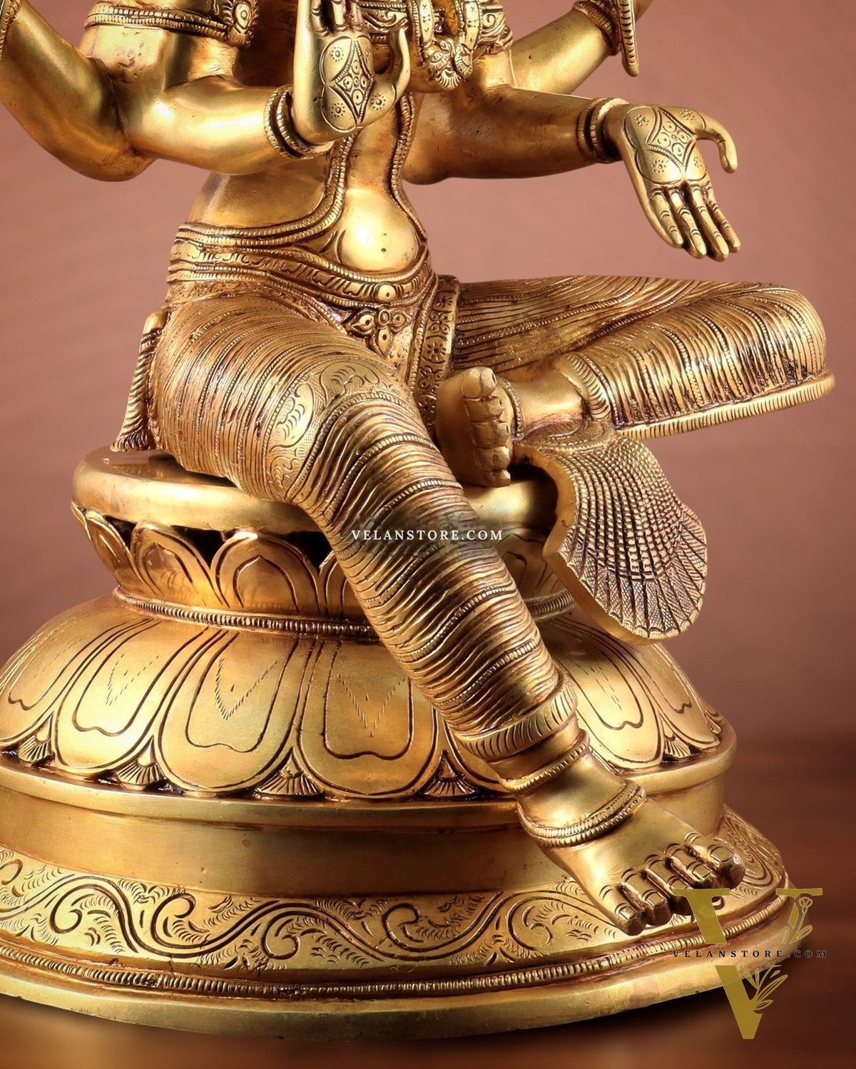Pure Brass Large Goddess Lakshmi Superfine Statue 24"