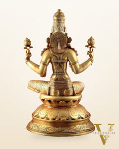 Pure Brass Large Goddess Lakshmi Superfine Statue 24"