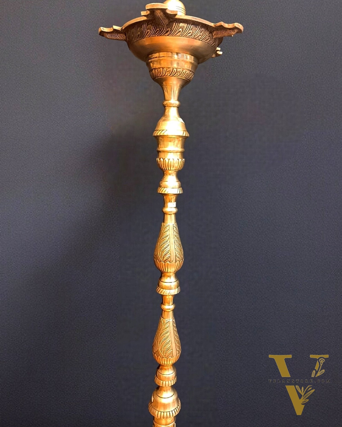 Pure Brass Large Inauguration Peacock Samai Oil Lamp - 68 Inch/ 5.5 feet