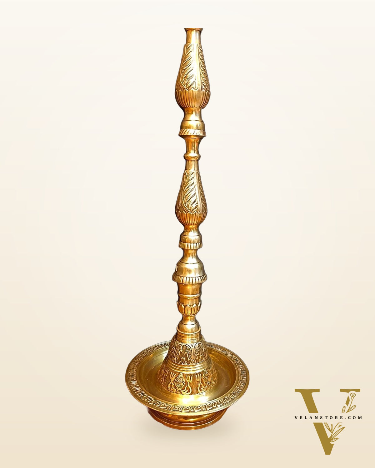Pure Brass Large Inauguration Peacock Samai Oil Lamp - 68 Inch/ 5.5 feet