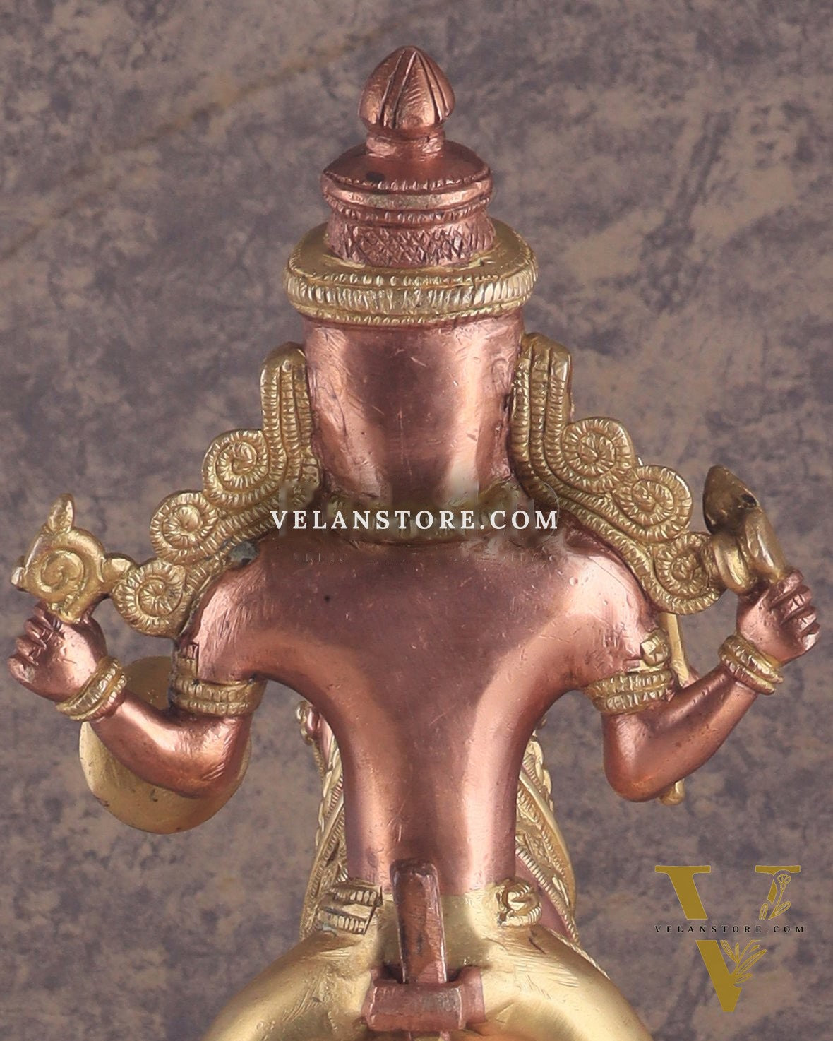 Pure Brass Large Khandoba Bhairava – Shiva on Horse Statue (South Copper Tone) 21" tall