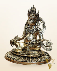 Pure Brass Large Lord Kubera Statue – The God of Wealth & Prosperity 20 inch