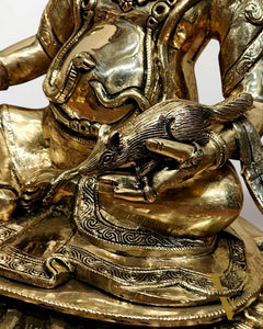 Pure Brass Large Lord Kubera Statue – The God of Wealth & Prosperity 20 inch