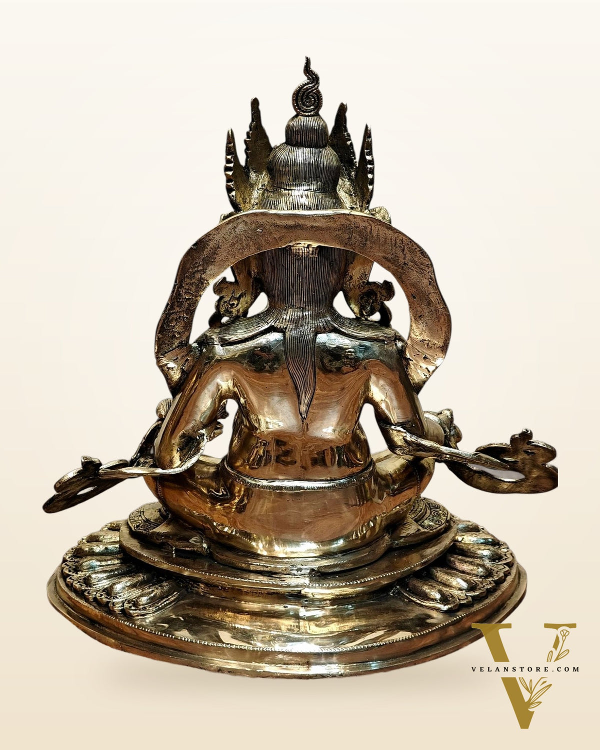 Pure Brass Large Lord Kubera Statue – The God of Wealth & Prosperity 20 inch