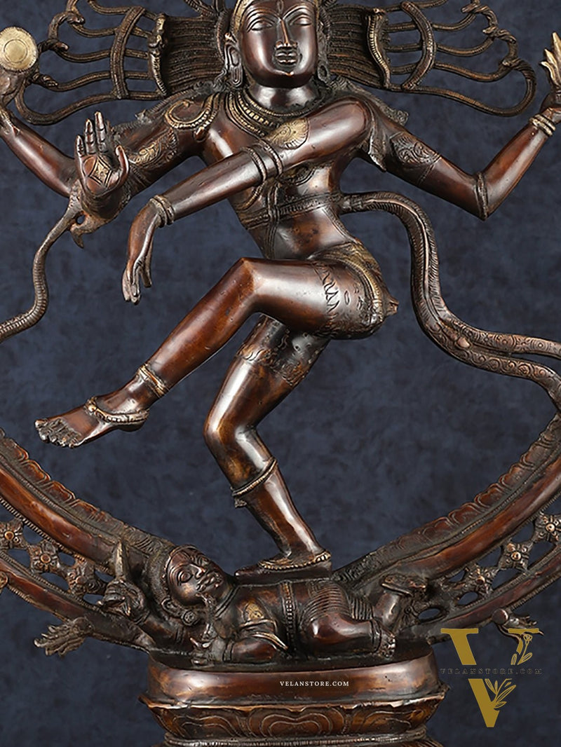 Pure Brass Large Nataraja Statue | 35"