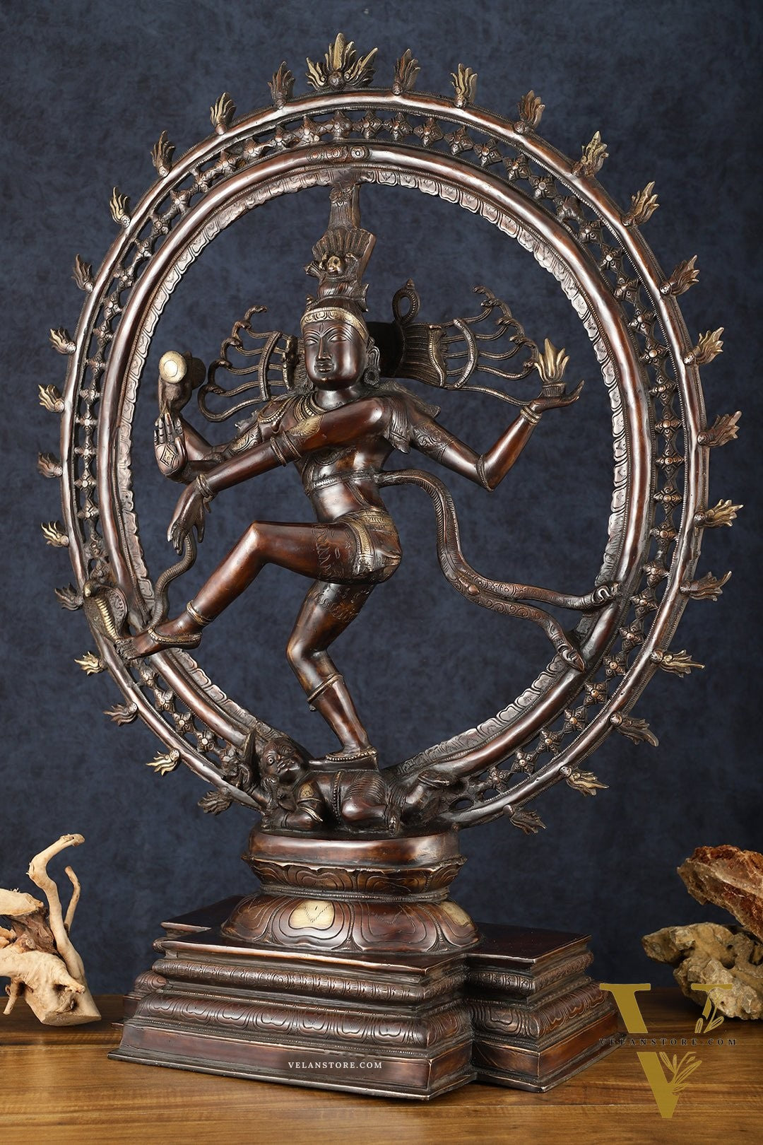 Pure Brass Large Nataraja Statue | 35"