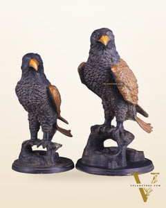 Pure Brass Large Pair of Eagles in Antique Tone | Vastu & Feng Shui Approved 15"