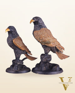 Pure Brass Large Pair of Eagles in Antique Tone | Vastu & Feng Shui Approved 15"