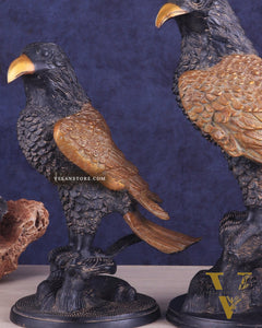 Pure Brass Large Pair of Eagles in Antique Tone | Vastu & Feng Shui Approved 15"