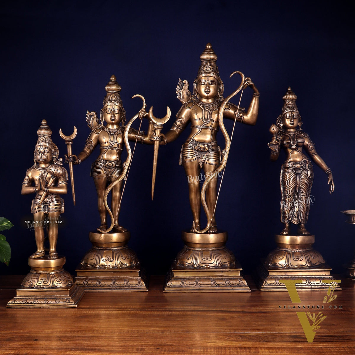 Pure Brass Large Ram Darbar Idol Set - 26"