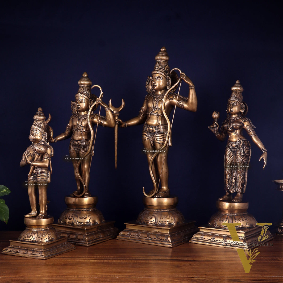 Pure Brass Large Ram Darbar Idol Set - 26"