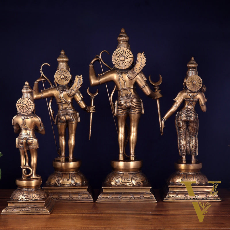 Pure Brass Large Ram Darbar Idol Set - 26"