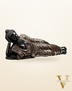 Pure Brass Large Resting Buddha Statue 47"