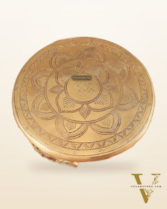 Pure Brass Large Round Chowki for God Idols 11.5"