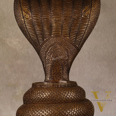 Pure Brass Large Sheshanaaga Peeta Singhasan - 8 inch