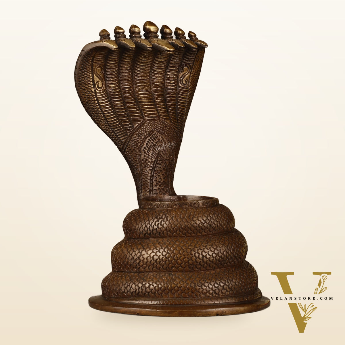 Pure Brass Large Sheshanaaga Peeta Singhasan - 8 inch