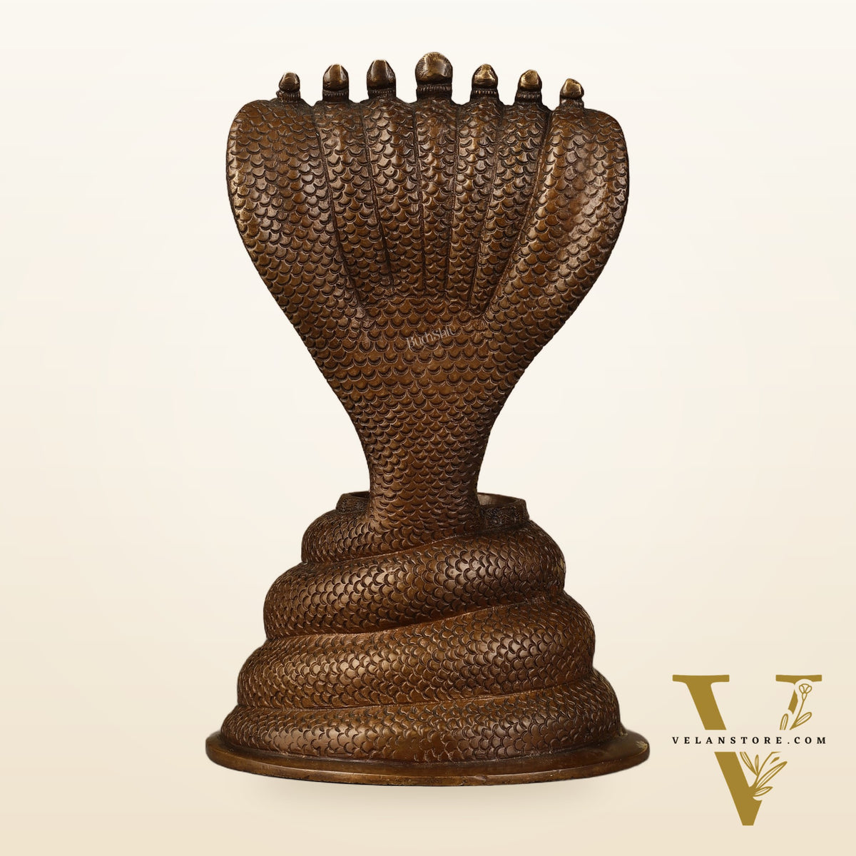 Pure Brass Large Sheshanaaga Peeta Singhasan - 8 inch