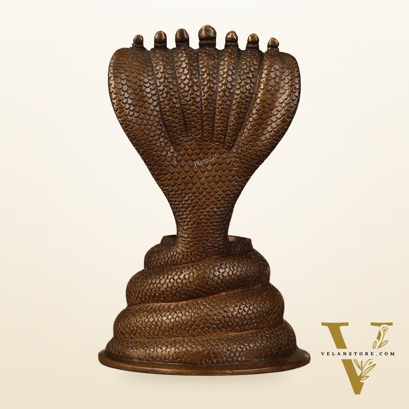 Pure Brass Large Sheshanaaga Peeta Singhasan - 8 inch