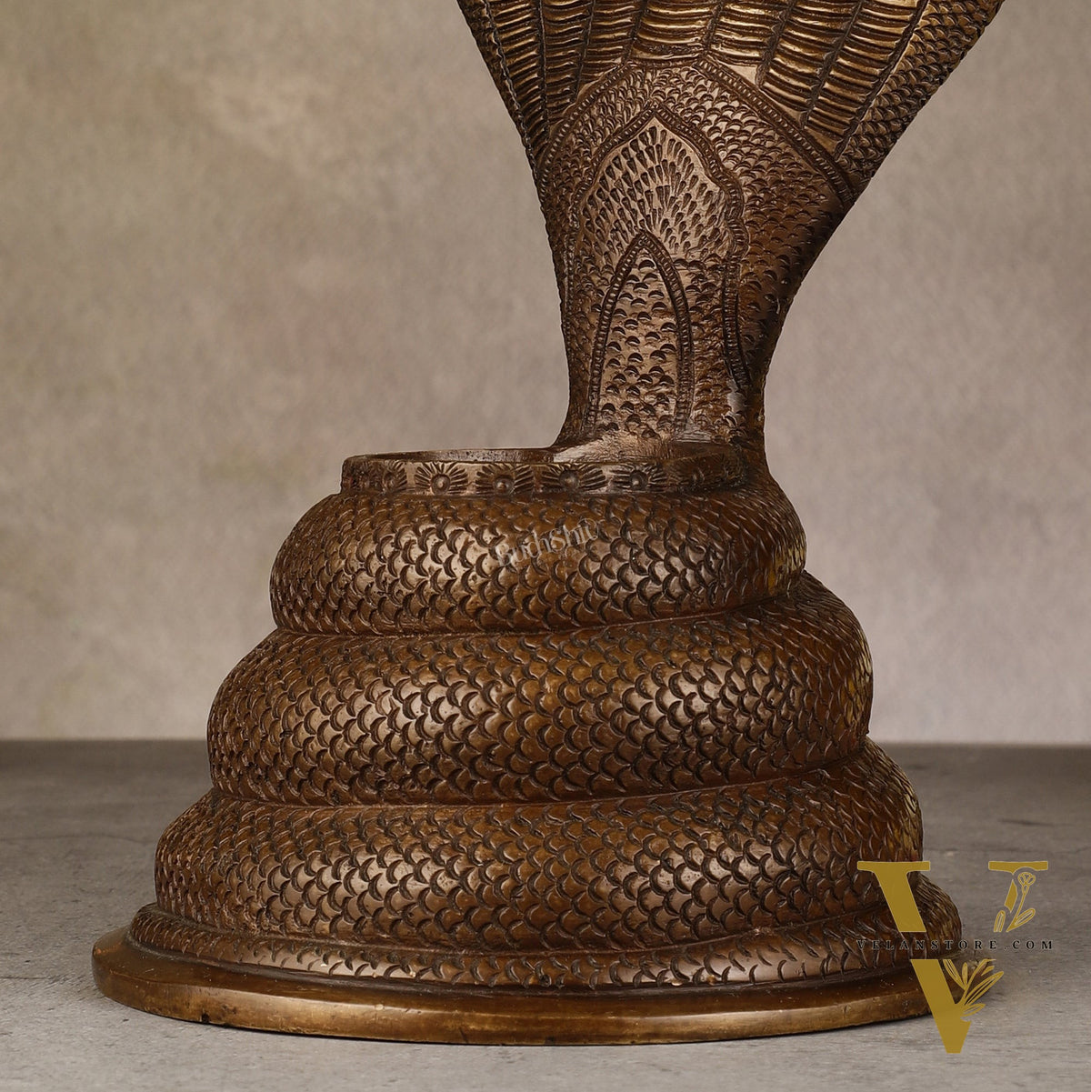 Pure Brass Large Sheshanaaga Peeta Singhasan - 8 inch