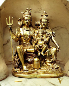 Pure Brass large Shiva Parivar Statue 25 inch, 40 kg