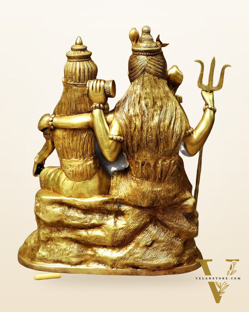 Pure Brass large Shiva Parivar Statue 25 inch, 40 kg