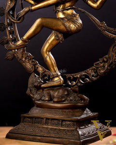 Pure Brass large sized Nataraja Statue - 33 inch