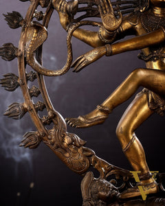Pure Brass large sized Nataraja Statue - 33 inch