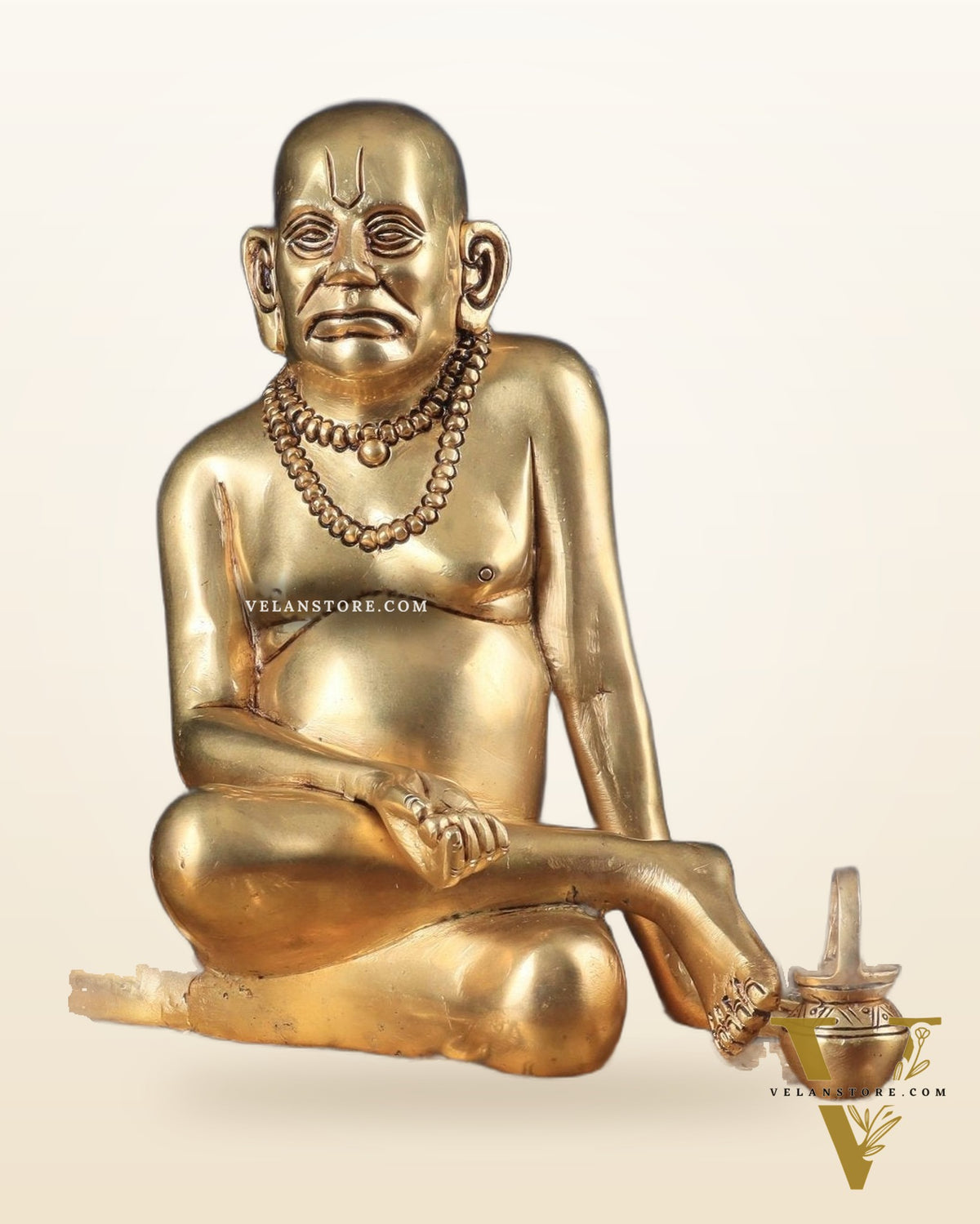 Pure Brass Large Swamy Samarth Guru Statue 12"