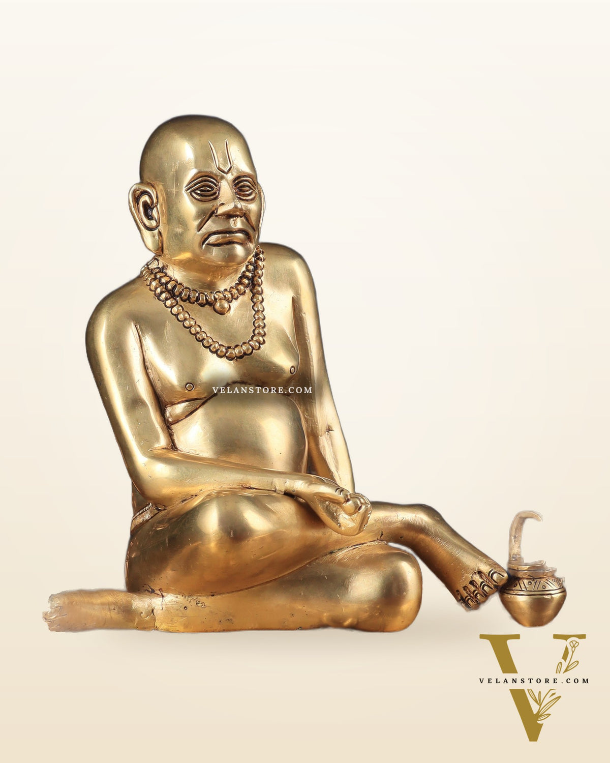 Pure Brass Large Swamy Samarth Guru Statue 12"