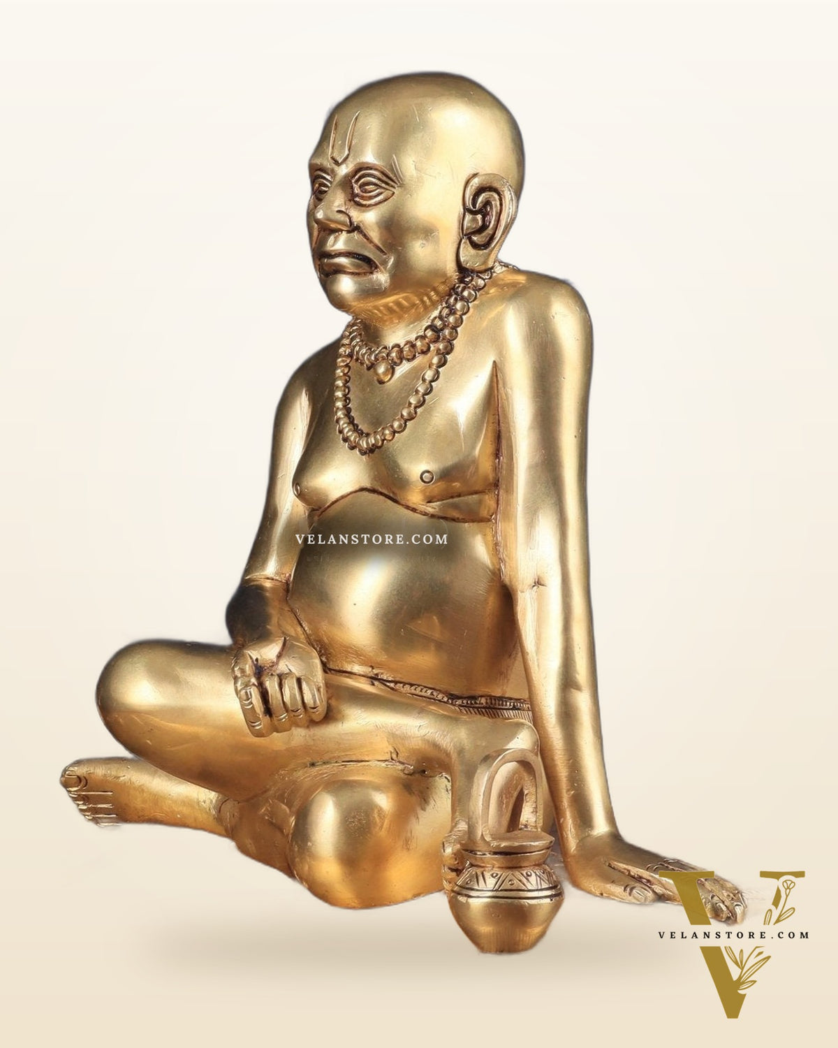 Pure Brass Large Swamy Samarth Guru Statue 12"