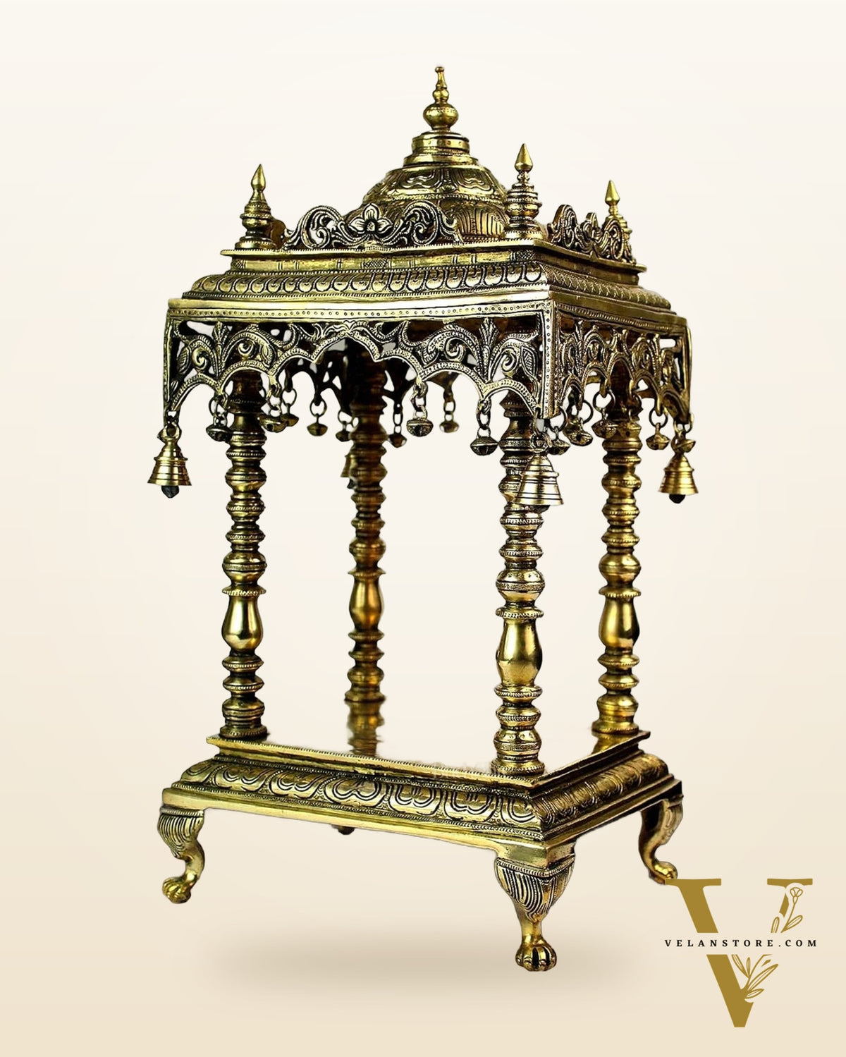 Pure Brass Large Temple for God Idols 21"